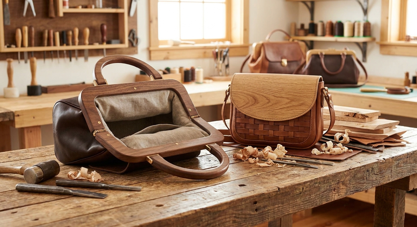 Artisanal leather and wood bags - The Resurgence of Artisanal Craftsmanship in Modern Luxury