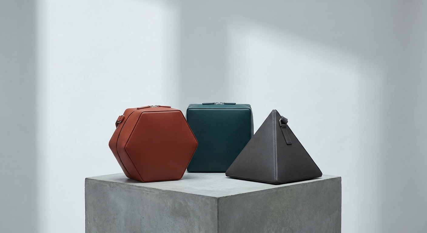Geometric structured handbags - The Psychology of Shape: Why We Crave Clean Lines