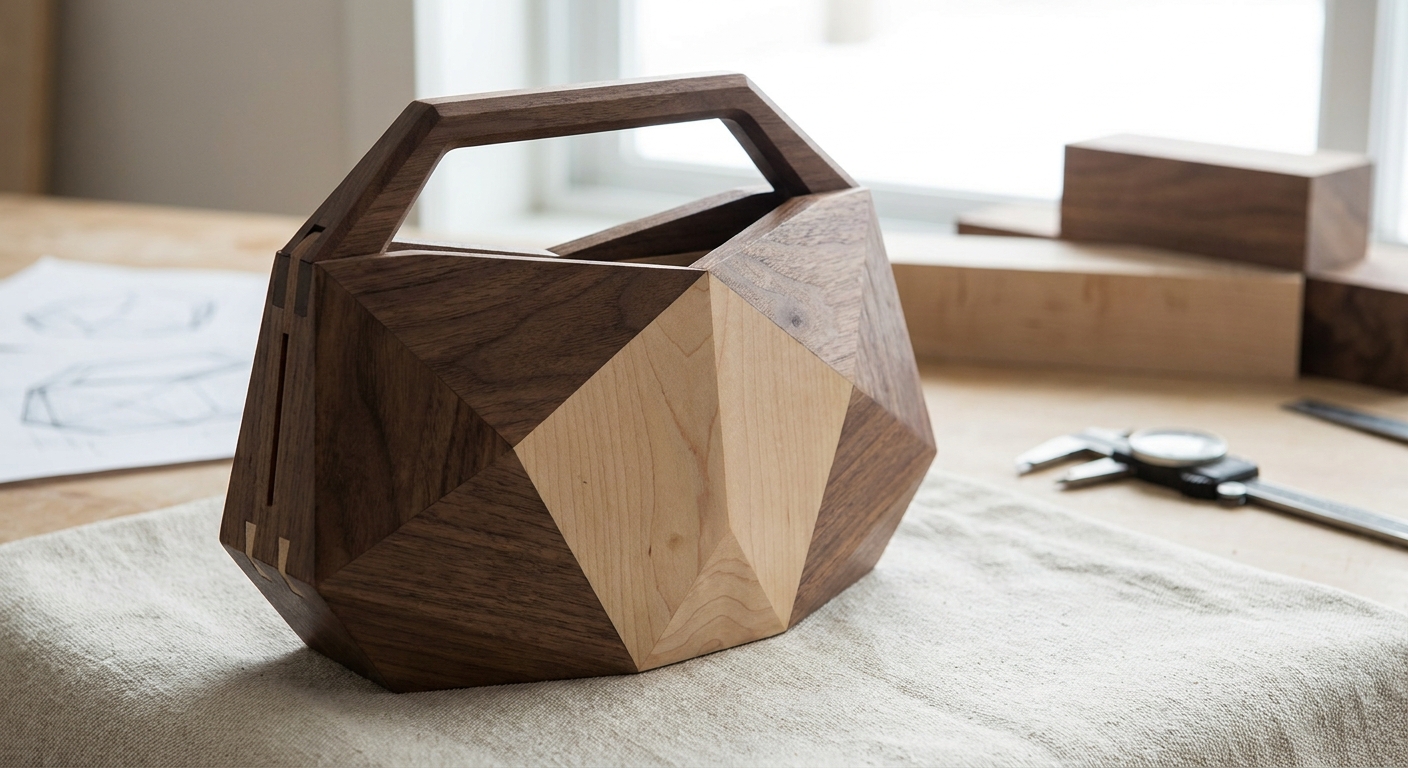 Geometric wooden handbag - The Philosophy of Form: Deconstructing the Geometric Handbag