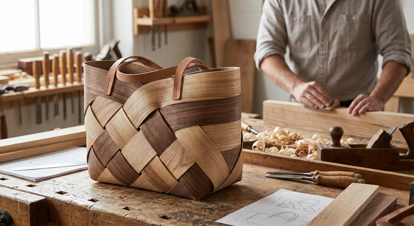 Organic wood tote bag - The Art of Craftsmanship: Engineering an Organic Wood Tote Bag